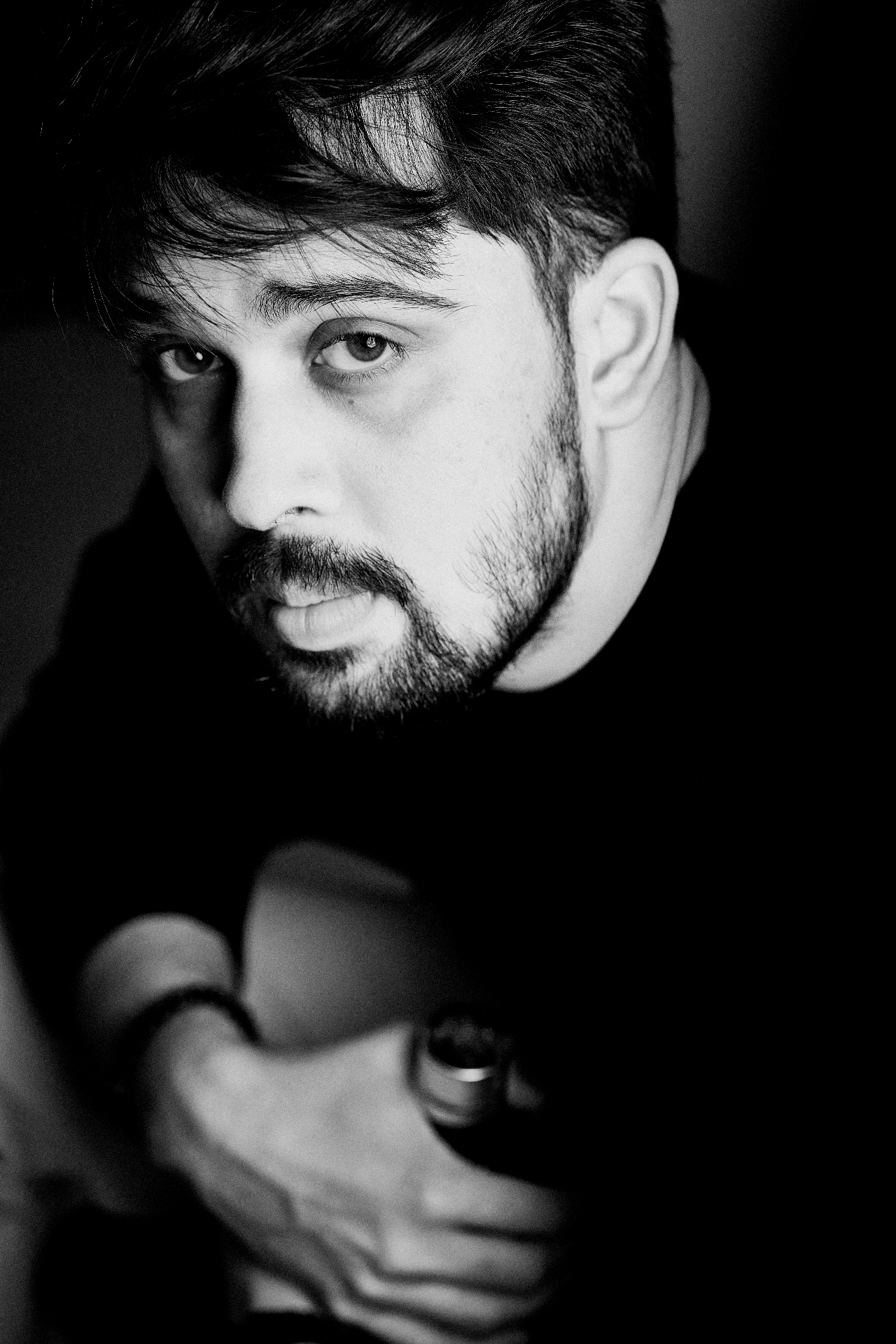 Editorial black & white portrait